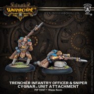 trencher infantry officer and sniper cygnar unit attachment